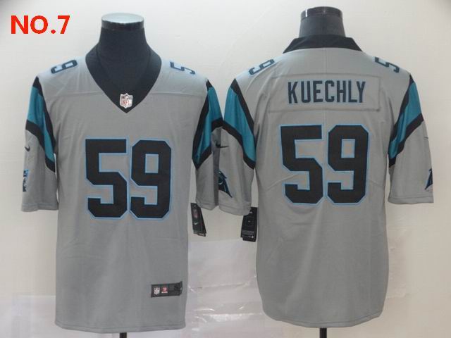 Men's Carolina Panthers #59 Luke Kuechly Jersey NO.7;